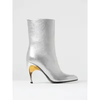 flat ankle boots alexander mcqueen woman color silver