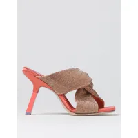 heeled sandals sebastian milano woman color coral