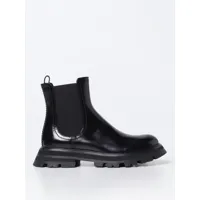 alexander mcqueen ankle boots in brushed leather