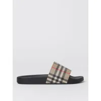 burberry furley slides in check rubber