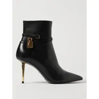 tom ford leather ankle boots with charm