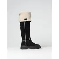 hogan boots in suede and shearling