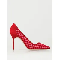 manolo blahnik pumps in suede and mesh with check pattern