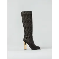fendi boots in jacquard fabric with all-over monogram