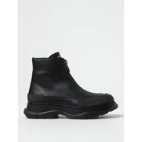 alexander mcqueen zip tread slick leather ankle boots