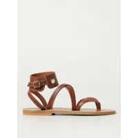 flat sandals longchamp woman color brown