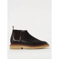 thom browne ankle boots in leather and fabric