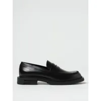 fendi frame leather loafers with logo