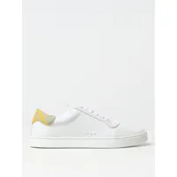 burberry leather sneakers with check detail