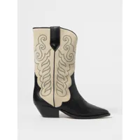 isabel marant duerto leather ankle boots with embroidery