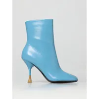 heeled booties 3juin woman color turquoise