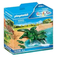 playmobil 70358 crocodile with babies multicolore