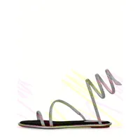sandales plates en daim embelli 10 mm