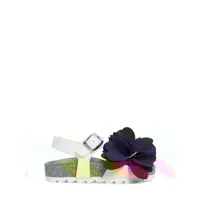 sandales pailletées avec fleurs