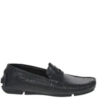 armani collezioni men's leather loafers black uk 6