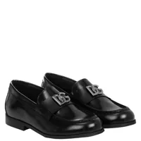 dolce & gabbana boys leather loafers black eu37