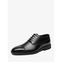 chaussures habillées pour hommes noir bout rond à lacets chaussures de mariage soirée oxfrod chaussures de marié