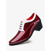 chaussures habillées pour hommes oxford bout pointu en cuir verni chaussures de mariage de fête de bal