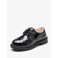 chaussures habillées pour garçon en cuir pu noir bout rond à lacets chaussures de fête formelles pour garçon