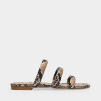 sandales chrissy en cuir imprimé serpent