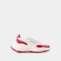 sneakers atlantis - casablanca - cuir - blanc/rouge