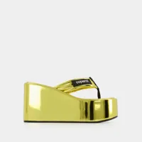 sandales métalliques - coperni - synthétique - doré