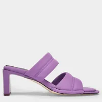 sandales yvonne en cuir violet
