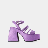 sandales bulla chibi - nodaleto - cuir - violet