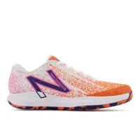new balance femme fuelcell 996v4 en blanc/orange, synthetic, taille 38