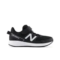 new balance enfant 570v3 bungee lace with top strap en noir/blanc, synthetic, taille 34.5