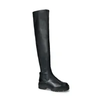 chelsea boots hautes en cuir et synthétique - noir (maat 36)