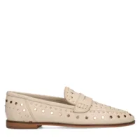 penny loafers en cuir avec clous - beige (maat 36)