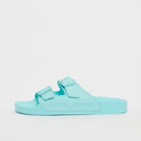 karl kani street slide, sandales, chaussures, aqua blue, taille: 40.5, tailles disponibles:40.5