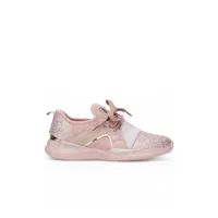 sneakers souples �� paillettes - rose - femme -