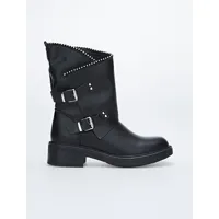 boots bord �� billes - noir - femme -