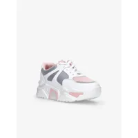 sneakers bi mati��re �� d��tails holographiques - rose - femme -