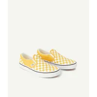 chaussures classic slip-on enfant imprimé checkerboard jaune