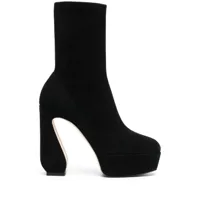 si rossi- stretch suede heel ankle boots