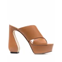 si rossi- leather heel mules