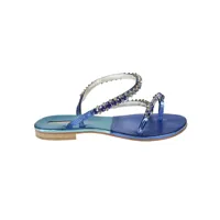 emanuela caruso- jewel leather thong sandals