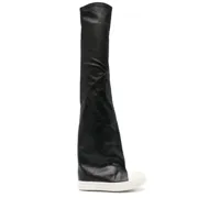 rick owens- thigh-high leather sneaker boots