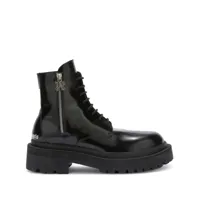 palm angels- leather combat boots