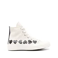 comme des garcons play- chuck taylor high-top sneakers