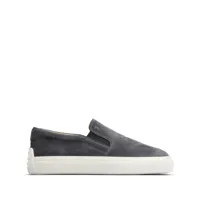tod's- suede slip-on loafers