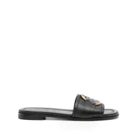 moncler- bell leather flat sandals