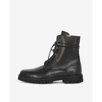 boots noires cuir détail lacé latéral