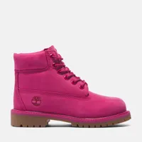 timberland 50th edition premium 6-inch boot imperméables pour junior en rose foncé rose enfant, taille 36