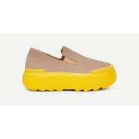 ugg marin mega slip on basket pour femme in sand/canary, taille 40, cuir