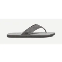 sandale de style tong seaside en cuir ugg pour homme | ugg ue in medium grey, taille 39.5