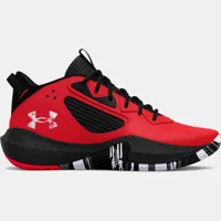 chaussure de basket grade school under armour lockdown 6 rouge / noir / blanc 39